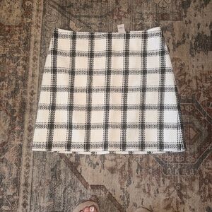 Banana Republic Black and White Plaid Mini Skirt